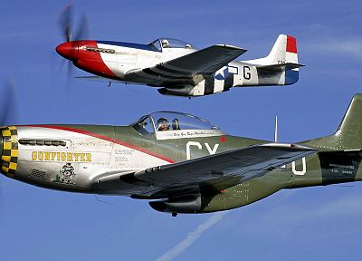aircraft, military, World War II, Warbird, fighters - duplicate desktop wallpaper