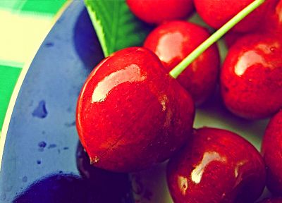 fruits, cherries - duplicate desktop wallpaper