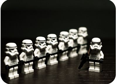 Star Wars, stormtroopers, clone trooper, Legos - random desktop wallpaper