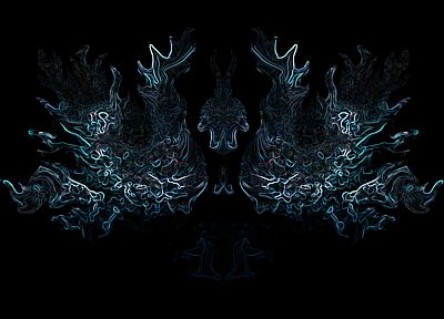 wings, fractals - duplicate desktop wallpaper