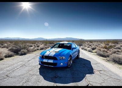 cars, deserts, roads, vehicles, Ford Mustang - desktop wallpaper