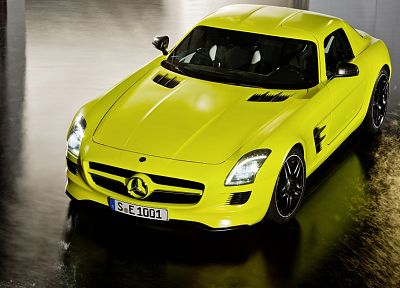 cars, AMG, Mercedes-Benz, German cars, Mercedes-Benz SLS AMG E-Cell - related desktop wallpaper