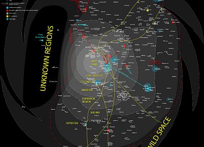 Star Wars, maps, infographics - random desktop wallpaper