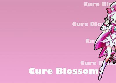 Pretty Cure, simple background, Cure Blossom - random desktop wallpaper