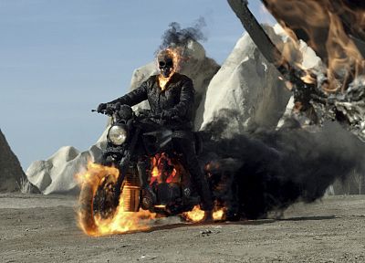 skulls, Ghost Rider, motorbikes - random desktop wallpaper