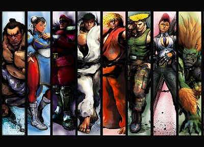 Street Fighter, Ryu, Akuma, Chun-Li, Ken, Blanka, M. Bison, C. Viper, E. Honda, Guile - desktop wallpaper