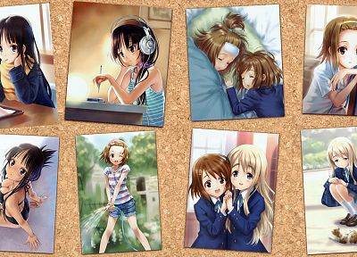 K-ON!, school uniforms, Hirasawa Yui, Akiyama Mio, Tainaka Ritsu, Kotobuki Tsumugi, Hirasawa Ui - random desktop wallpaper