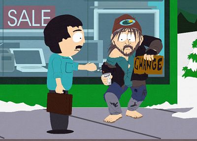 South Park, funny, homeless person, Randy Marsh - random desktop wallpaper