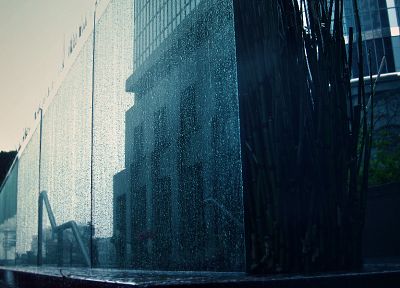 cityscapes, architecture, water drops - desktop wallpaper