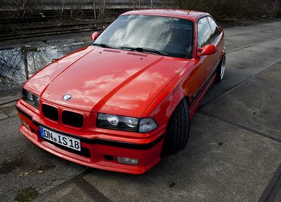 BMW, cars, red cars, BMW 3 Series, BMW E36 - random desktop wallpaper
