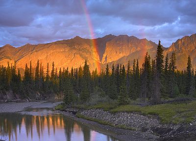 Canada, Alberta, rainbows, range - random desktop wallpaper