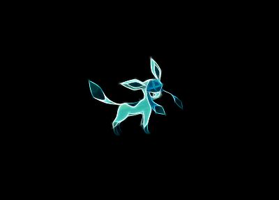 Pokemon, minimalistic, drawings, Glaceon, furry animals - related desktop wallpaper