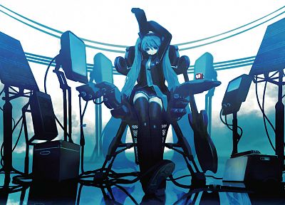 Vocaloid, Hatsune Miku, anime, Huke - duplicate desktop wallpaper