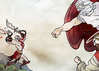 video games, Kratos, Penny Arcade, God of War, parody - related desktop wallpaper