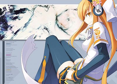 headphones, blondes, anime, Beatmania, Umegiri Iroha, Shingo (Missing Link) - desktop wallpaper