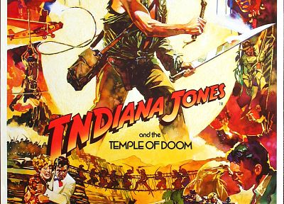 Indiana Jones, movie posters, Indiana Jones And The Temple Of Doom - related desktop wallpaper