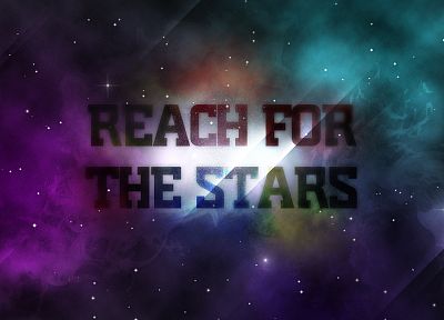 outer space, stars, motivational posters - duplicate desktop wallpaper