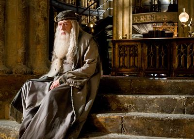 Harry Potter, Albus Dumbledore, Hogwarts, Michael Gambon - desktop wallpaper