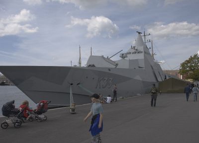 stealth, ships, navy, Swedish, vehicles, HSwMS HÃÂ¤rnÃÂ¶sand, Visby class corvette - duplicate desktop wallpaper