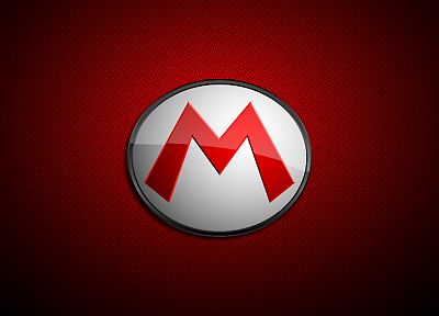 Mario, logos - desktop wallpaper
