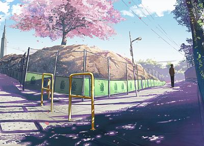 pink, Makoto Shinkai, 5 Centimeters Per Second - random desktop wallpaper
