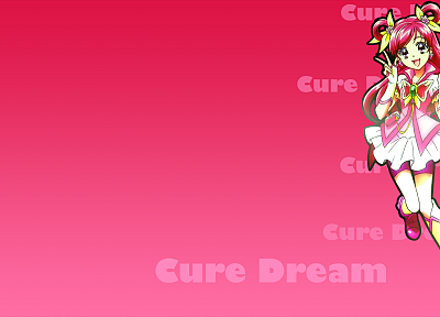 Pretty Cure, simple background, Cure Dream - random desktop wallpaper