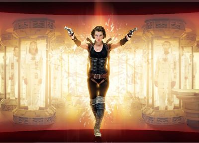 horror, movies, actress, Resident Evil, artwork, Milla Jovovich, Resident Evil Afterlife, Live Action - related desktop wallpaper