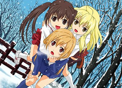 school uniforms, Minami-ke, Minami Chiaki, Minami Haruka, Minami Kana - desktop wallpaper