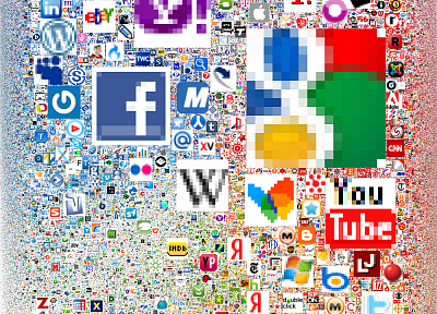 Facebook, Internet, Google - random desktop wallpaper