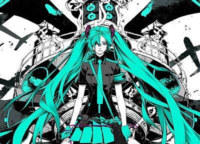 Vocaloid, Hatsune Miku, tie, skirts, long hair, Love is War, anime girls - random desktop wallpaper