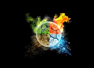 Earth, four elements - random desktop wallpaper