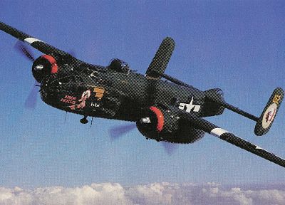 aircraft, military, bomber, B-25 Mitchell - random desktop wallpaper