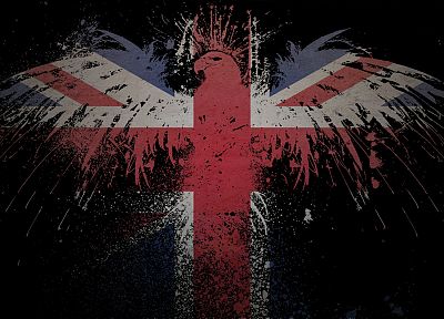 eagles, flags, United Kingdom - related desktop wallpaper