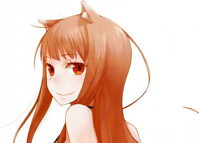 Spice and Wolf, animal ears, Holo The Wise Wolf, simple background, inumimi - related desktop wallpaper