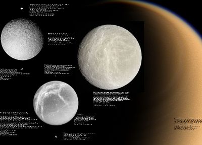 Solar System, asteroids, moons - random desktop wallpaper
