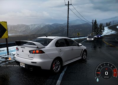 video games, cars, Mitsubishi, Need for Speed Hot Pursuit, Lancer Evo X, JDM Japanese domestic market, pc games - desktop wallpaper