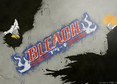 Bleach, Kurosaki Ichigo, Zangetsu, spray paint - desktop wallpaper