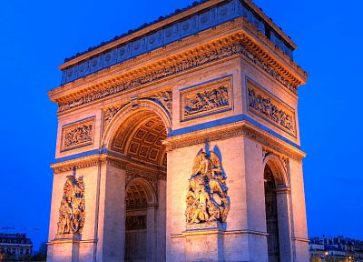 Paris, architecture, buildings, Arc De Triomphe - related desktop wallpaper