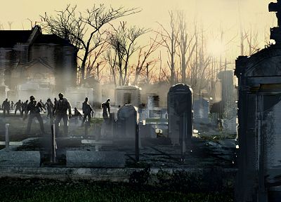 zombies, graveyards - random desktop wallpaper