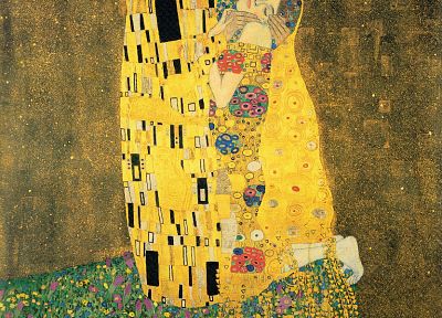 kissing, Gustav Klimt - desktop wallpaper