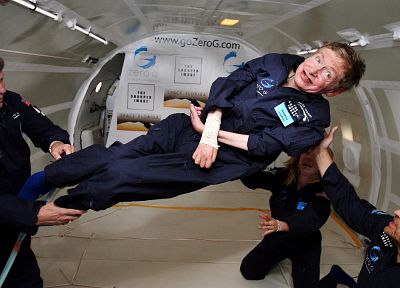 Stephen Hawking, Reduced gravity aircraft - random desktop wallpaper