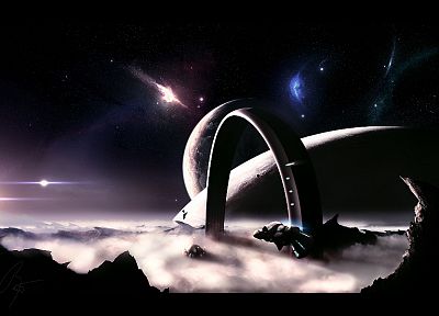 stars, Space Shuttle, JoeJesus, Josef Barton - desktop wallpaper