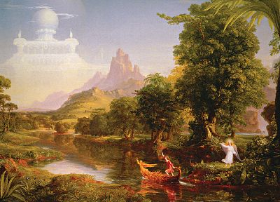 paintings, Thomas Cole, The Voyage of Life - related desktop wallpaper
