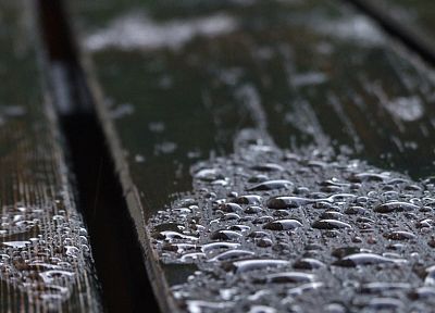 water, rain, wood, water drops, rain on glass - random desktop wallpaper