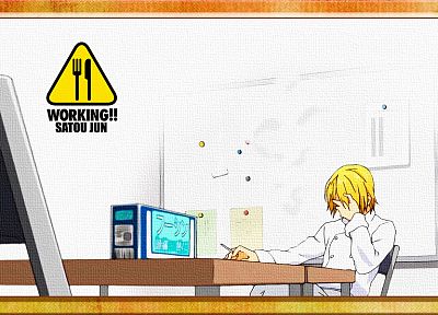 Working!! (Anime), Satou Jun - duplicate desktop wallpaper