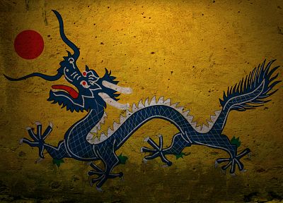 dragons, China, graffiti - desktop wallpaper