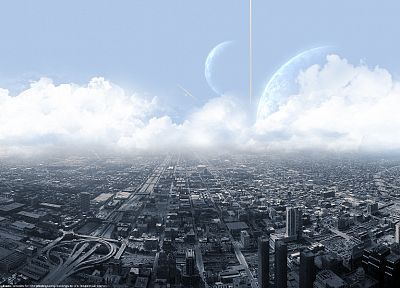 cityscapes, science fiction, cities - duplicate desktop wallpaper