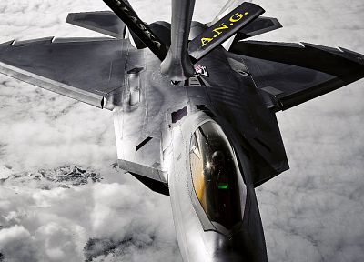 aircraft, military, F-22 Raptor, fueling - random desktop wallpaper
