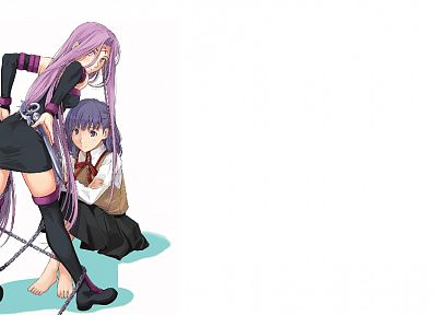 Fate/Stay Night, Matou Sakura, simple background, Rider (Fate/Stay Night), Fate series - related desktop wallpaper
