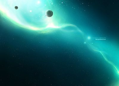 light, outer space, stars, planets - random desktop wallpaper